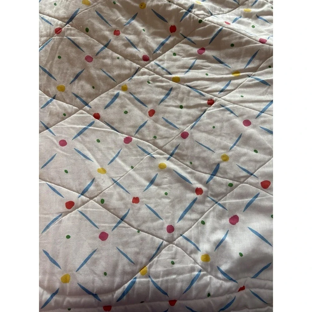 Vintage 1980s Marimekko Snow Flower Comforter Twin Iconic Quilted Blanket USA